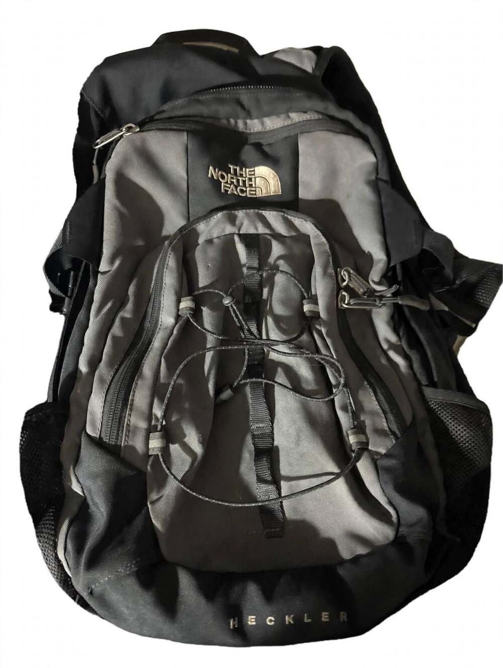 The North Face Heckler Gray and Black Backpack